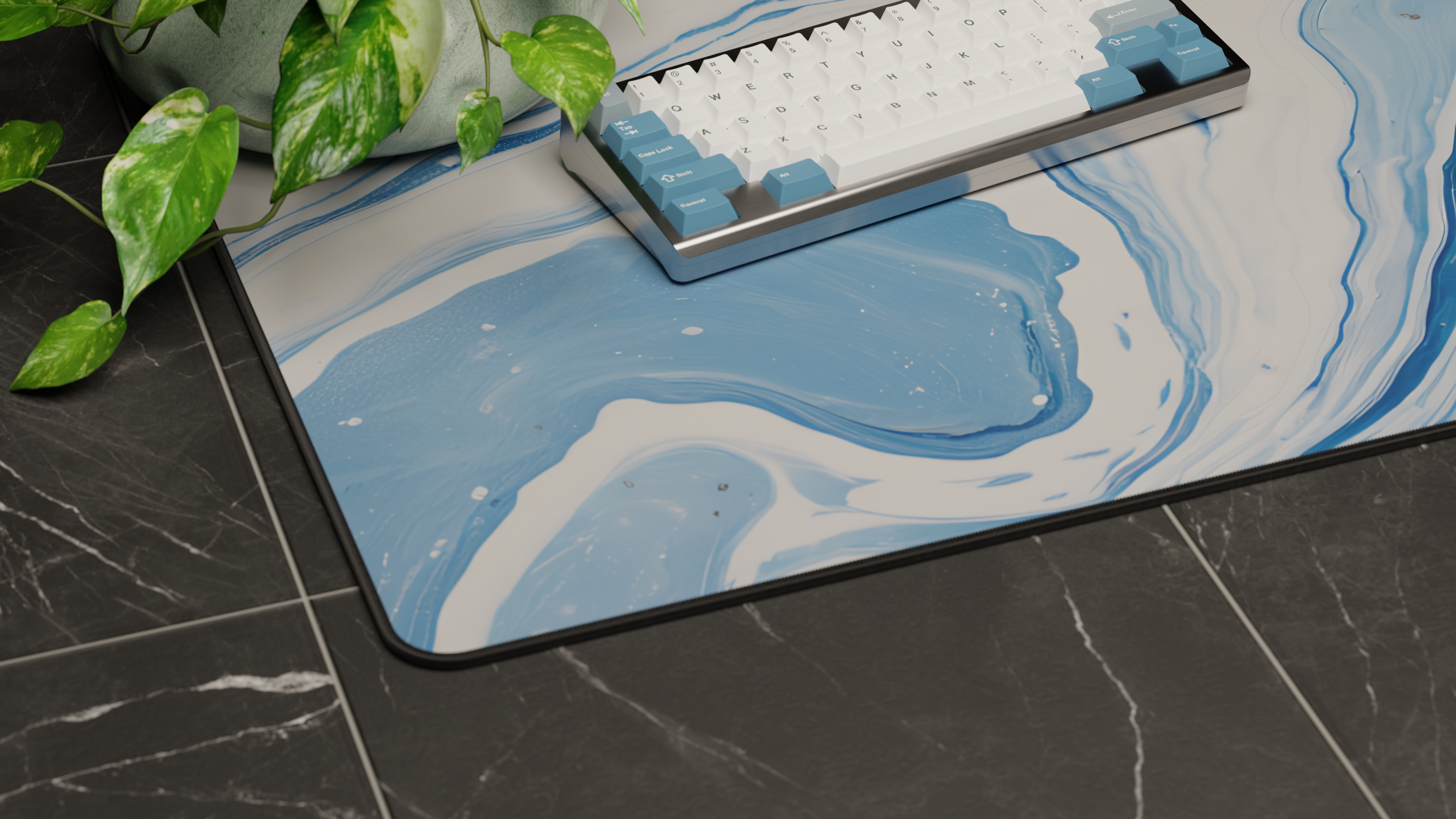 Abstract Liquid Desk Mats