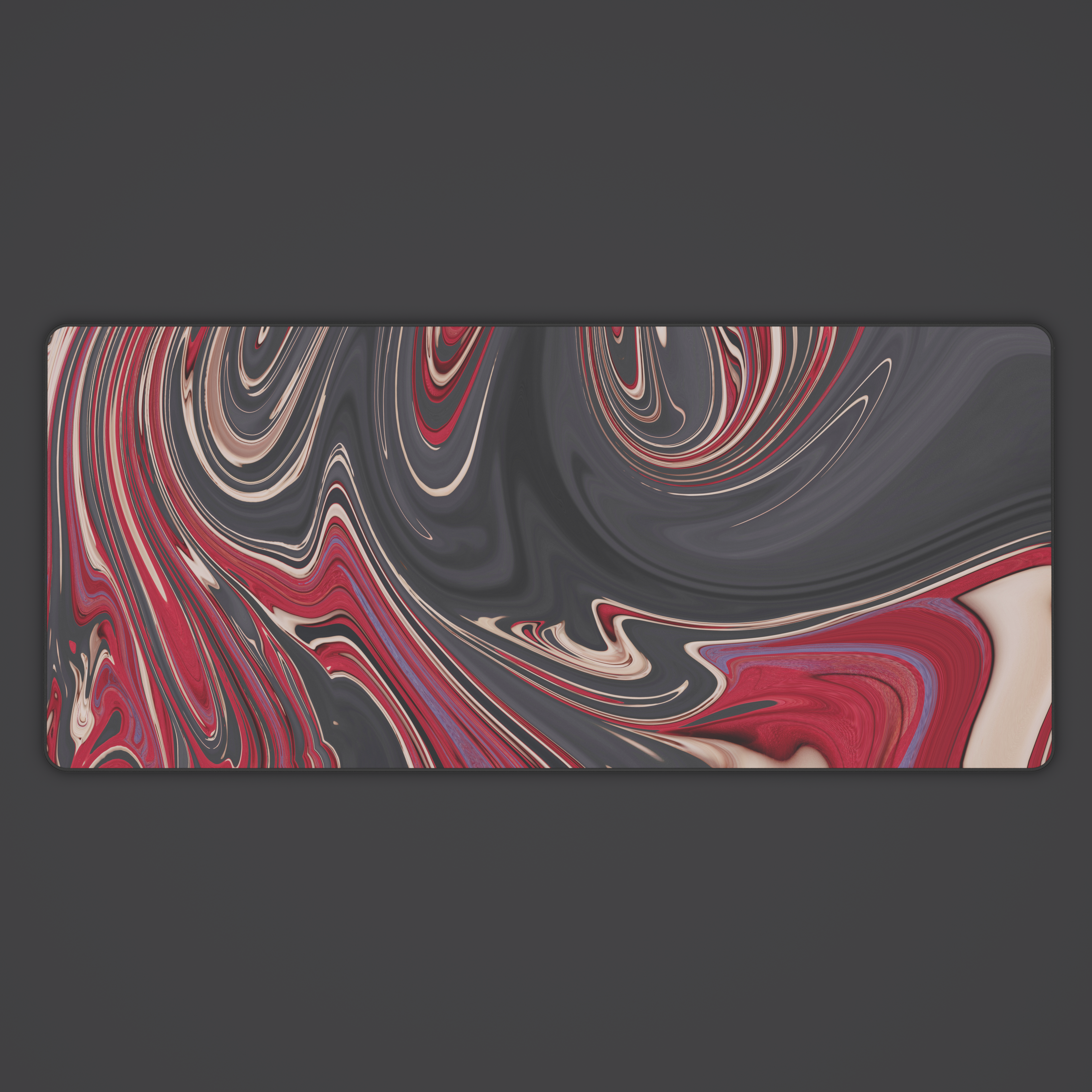 Crimson Liquid Desk Mat