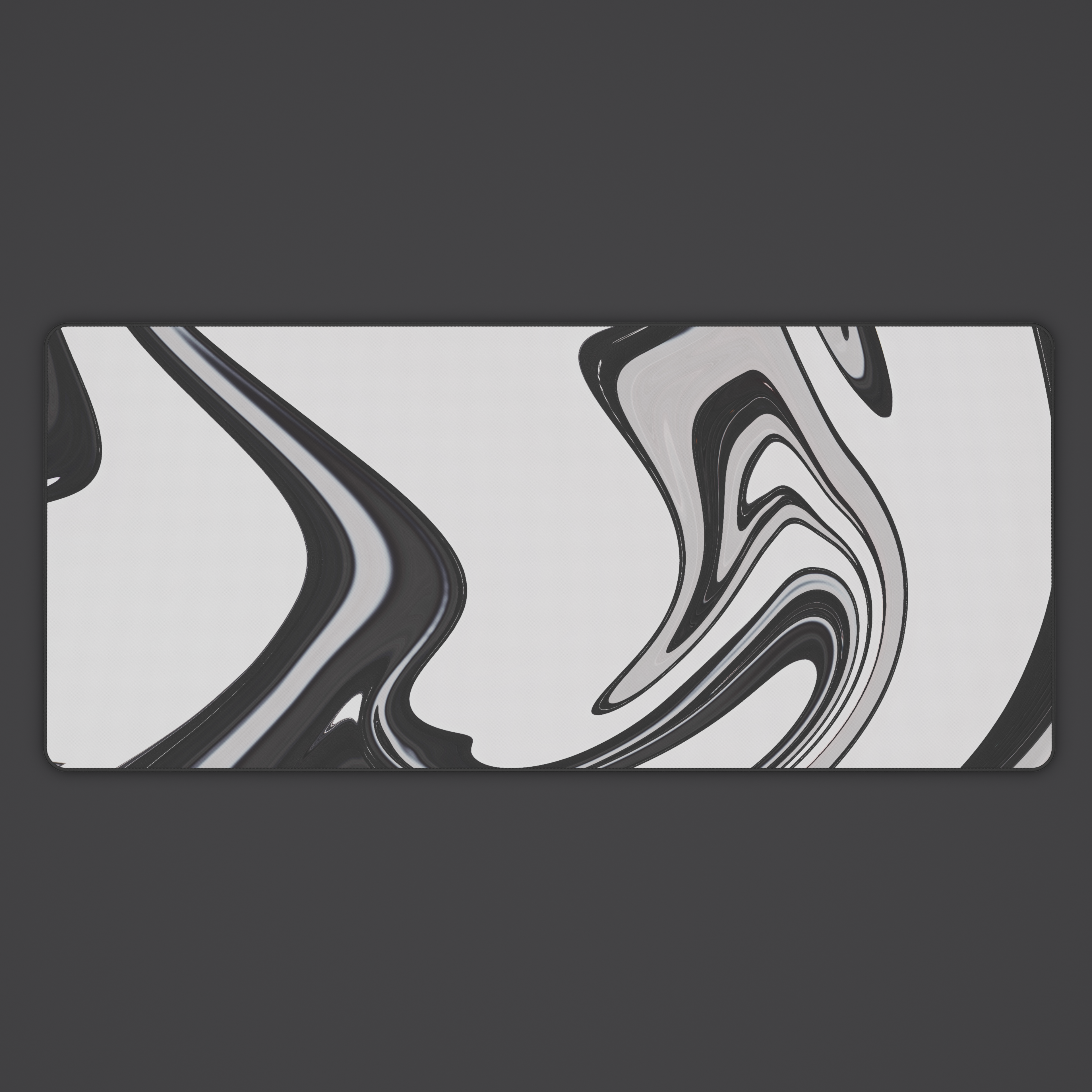 Chrome Liquid Desk Mat
