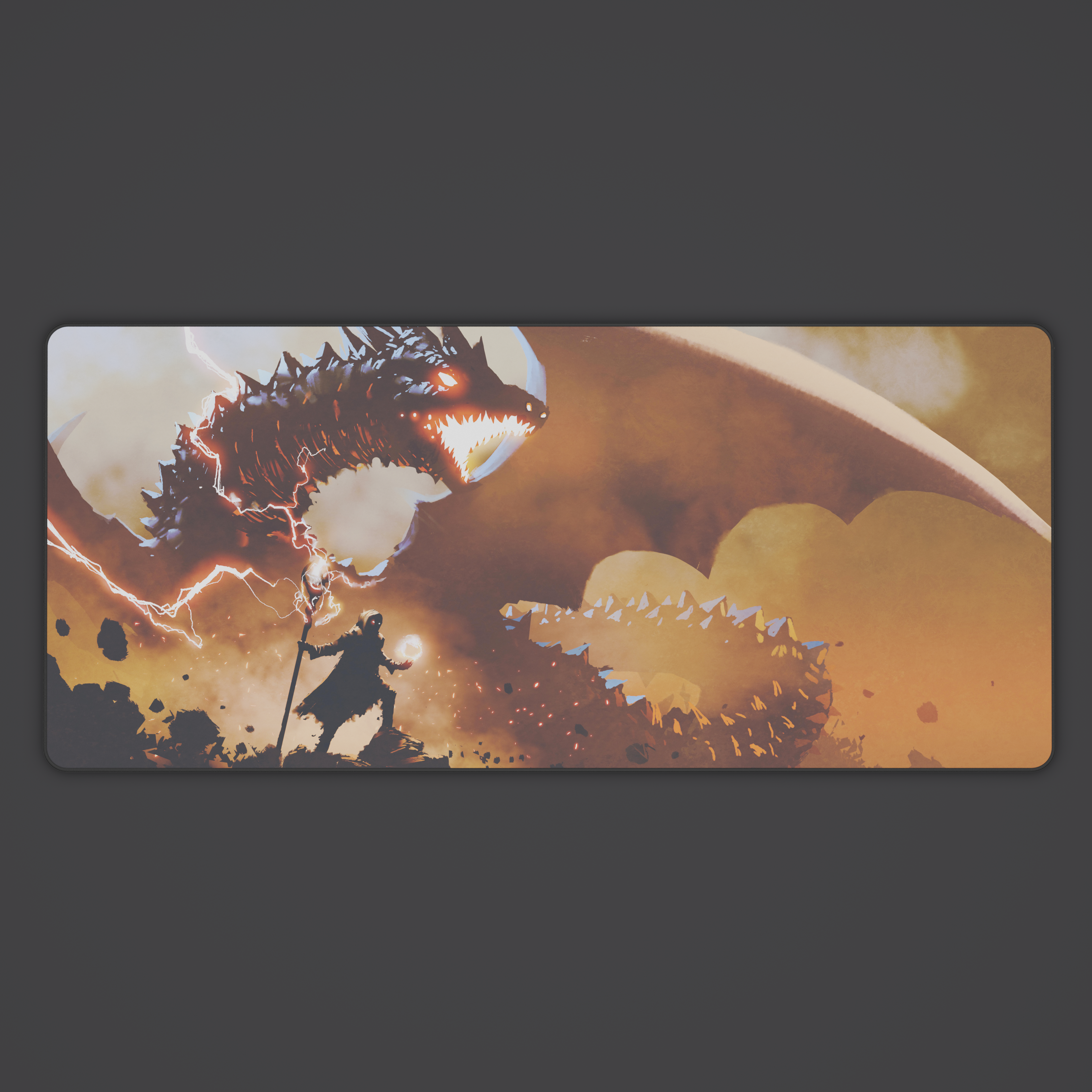 The Ember King Fantasy Desk Mat
