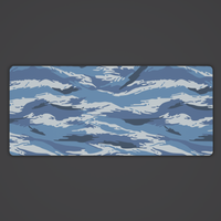 Russian Tiger Stripe Kamysh Blue Camo Desk Mat