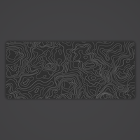 Black (Ver. 2) Topo Desk Mat