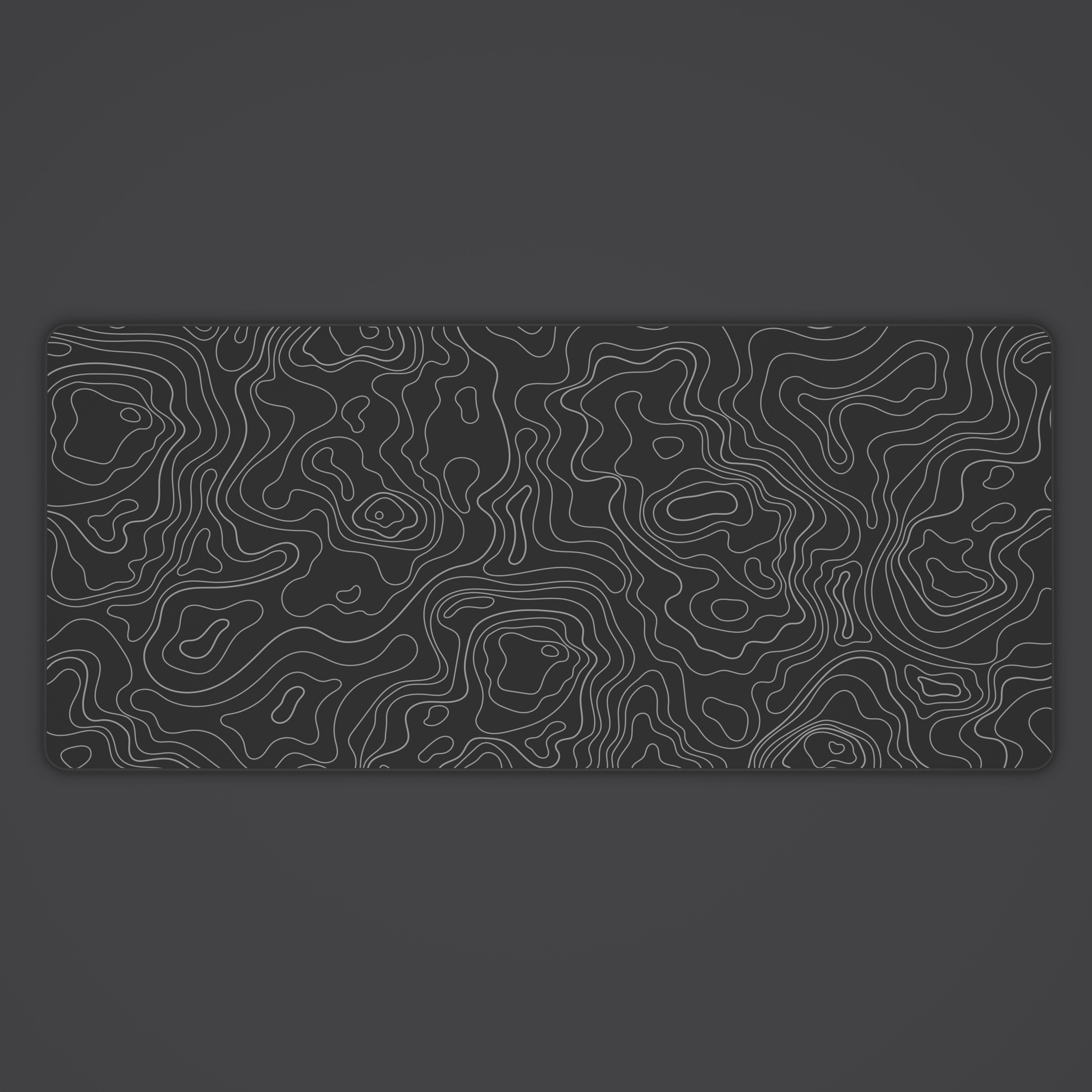 Black (Ver. 2) Topo Desk Mat