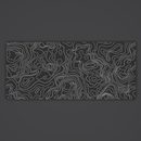 Black Topo Desk Mat