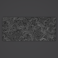 Black Topo Desk Mat
