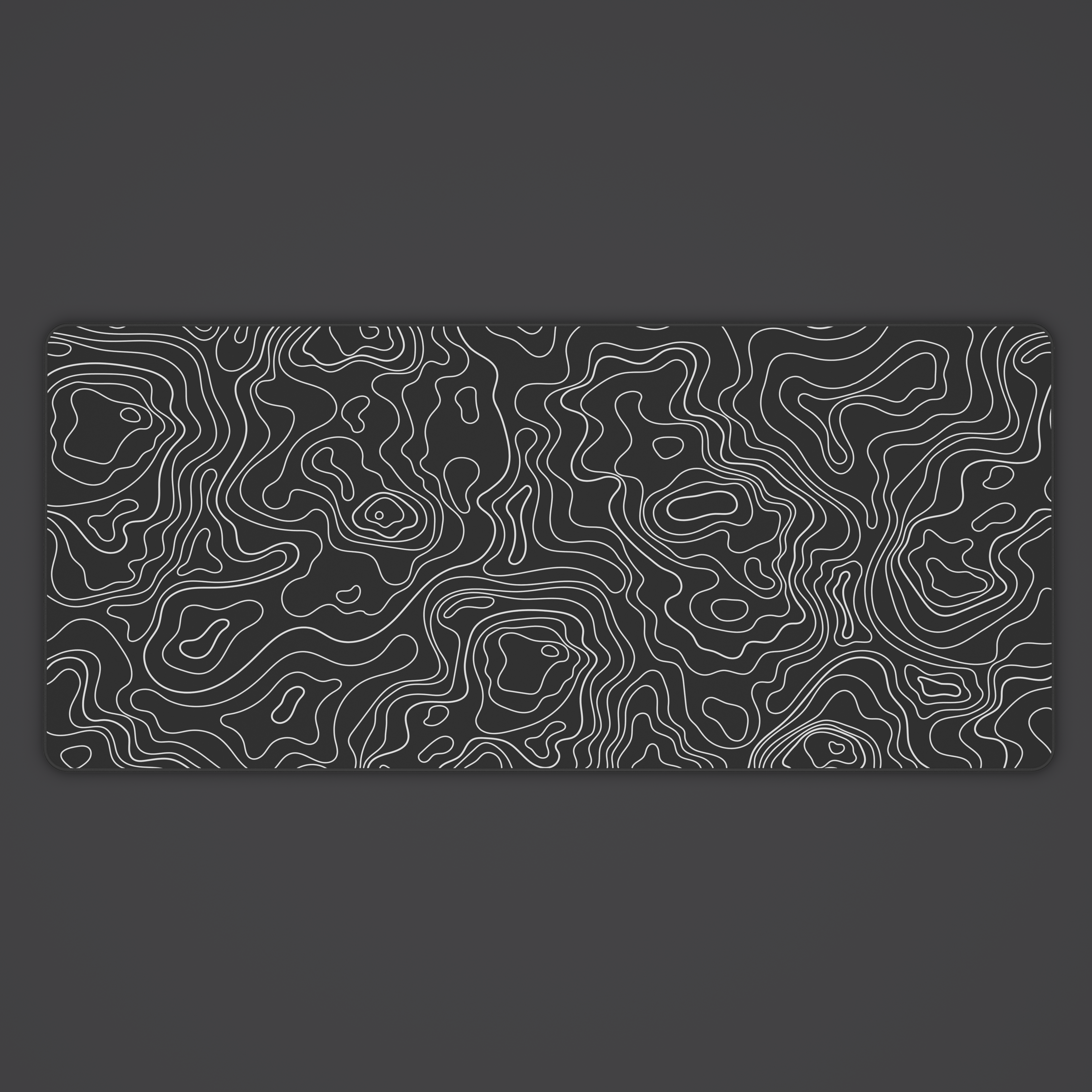 Black Topo Desk Mat