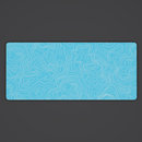 Electric Blue (Ver. 2) Topo Desk Mat