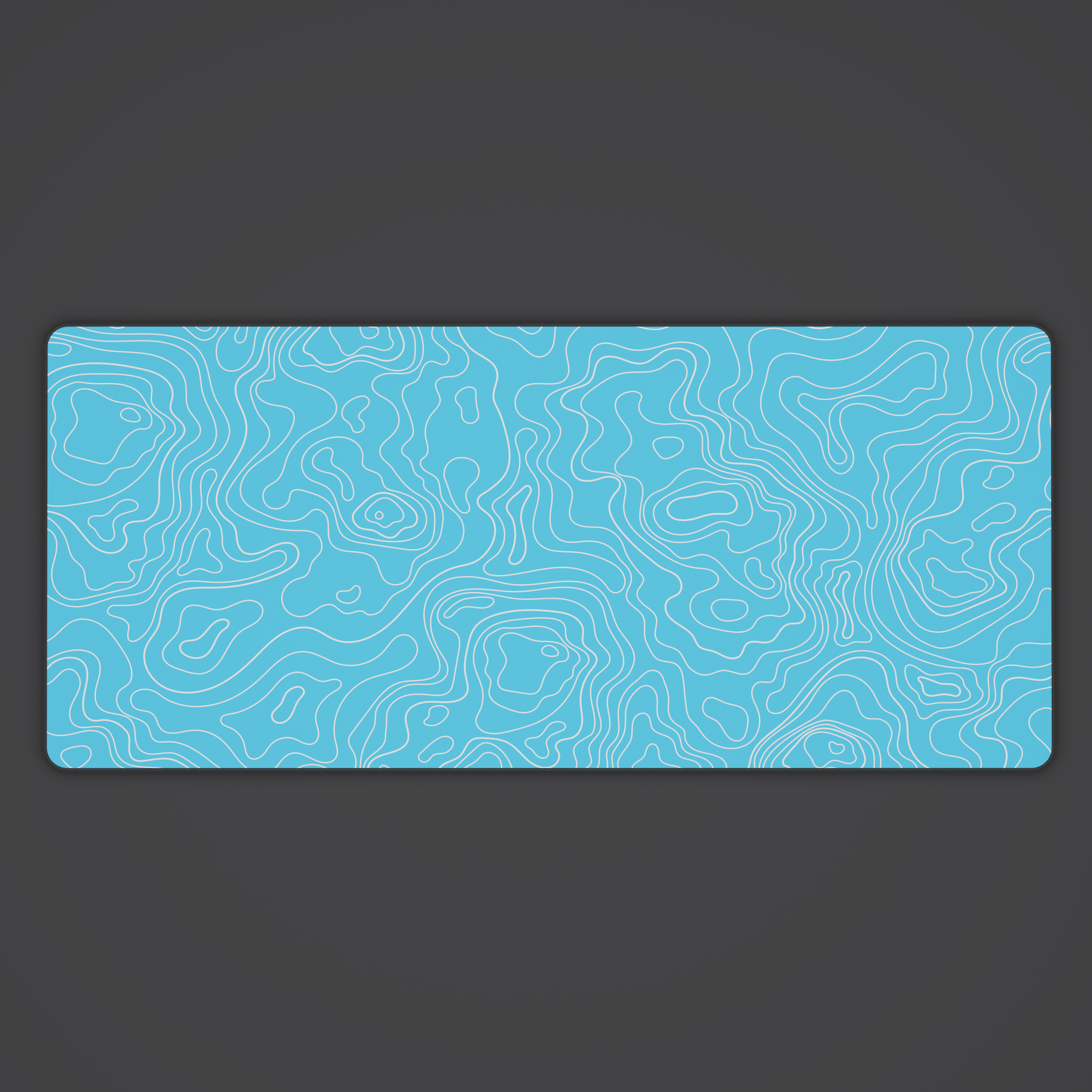 Electric Blue (Ver. 2) Topo Desk Mat
