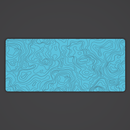 Electric Blue Topo Desk Mat