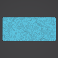 Electric Blue Topo Desk Mat