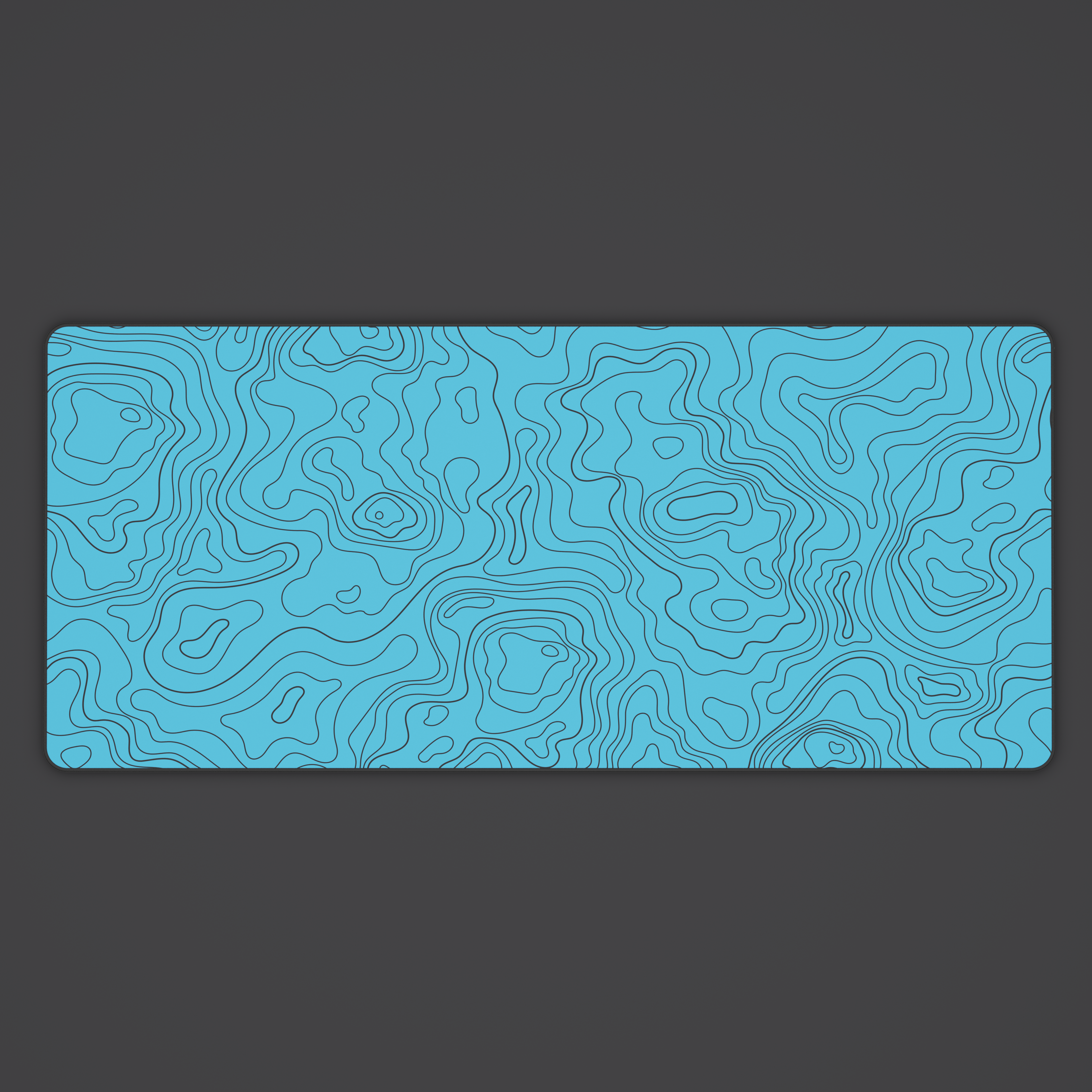 Electric Blue Topo Desk Mat