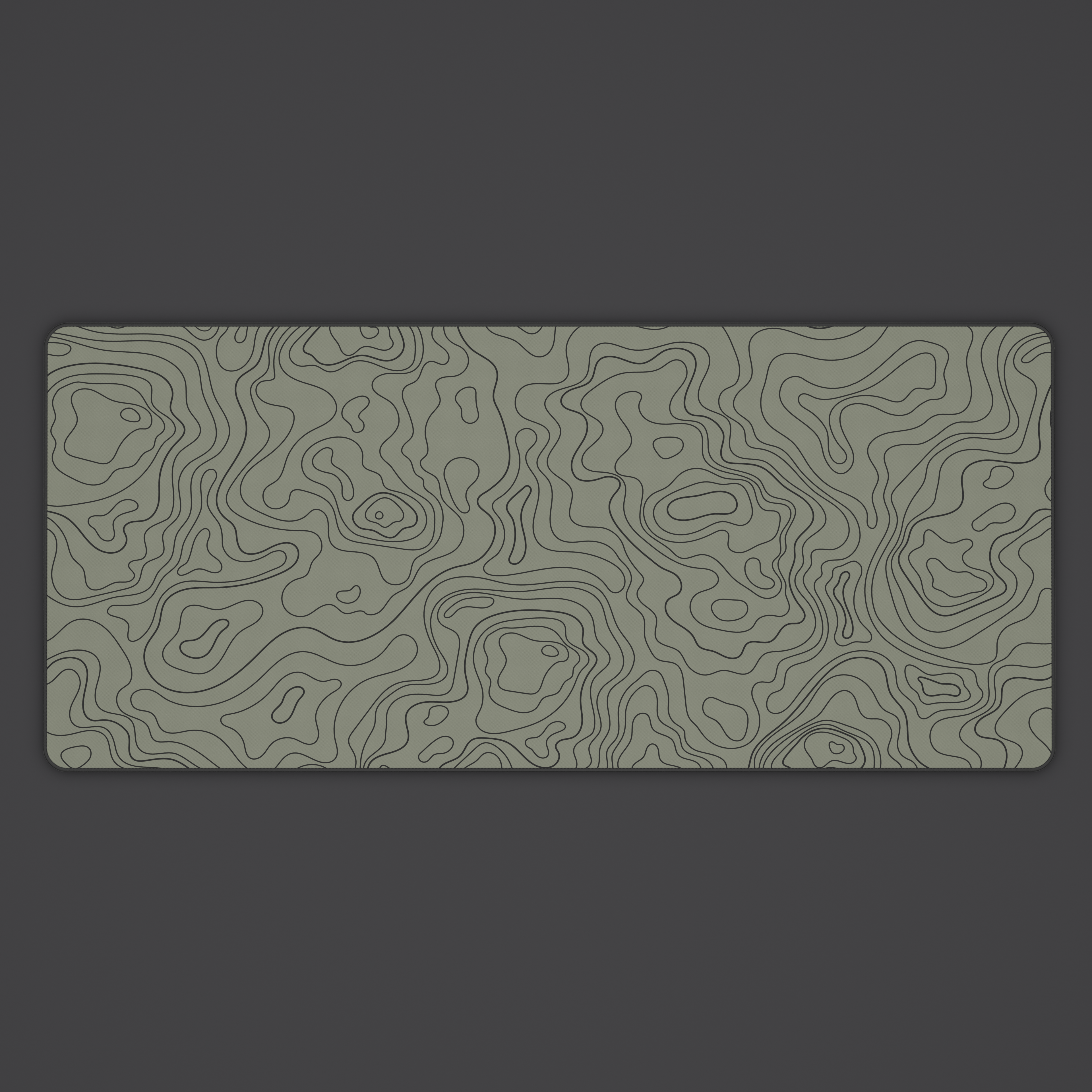 Olive Drab Topo Desk Mat