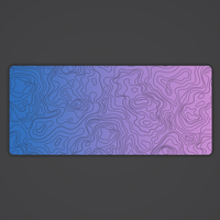 Retrowave Topo Desk Mat