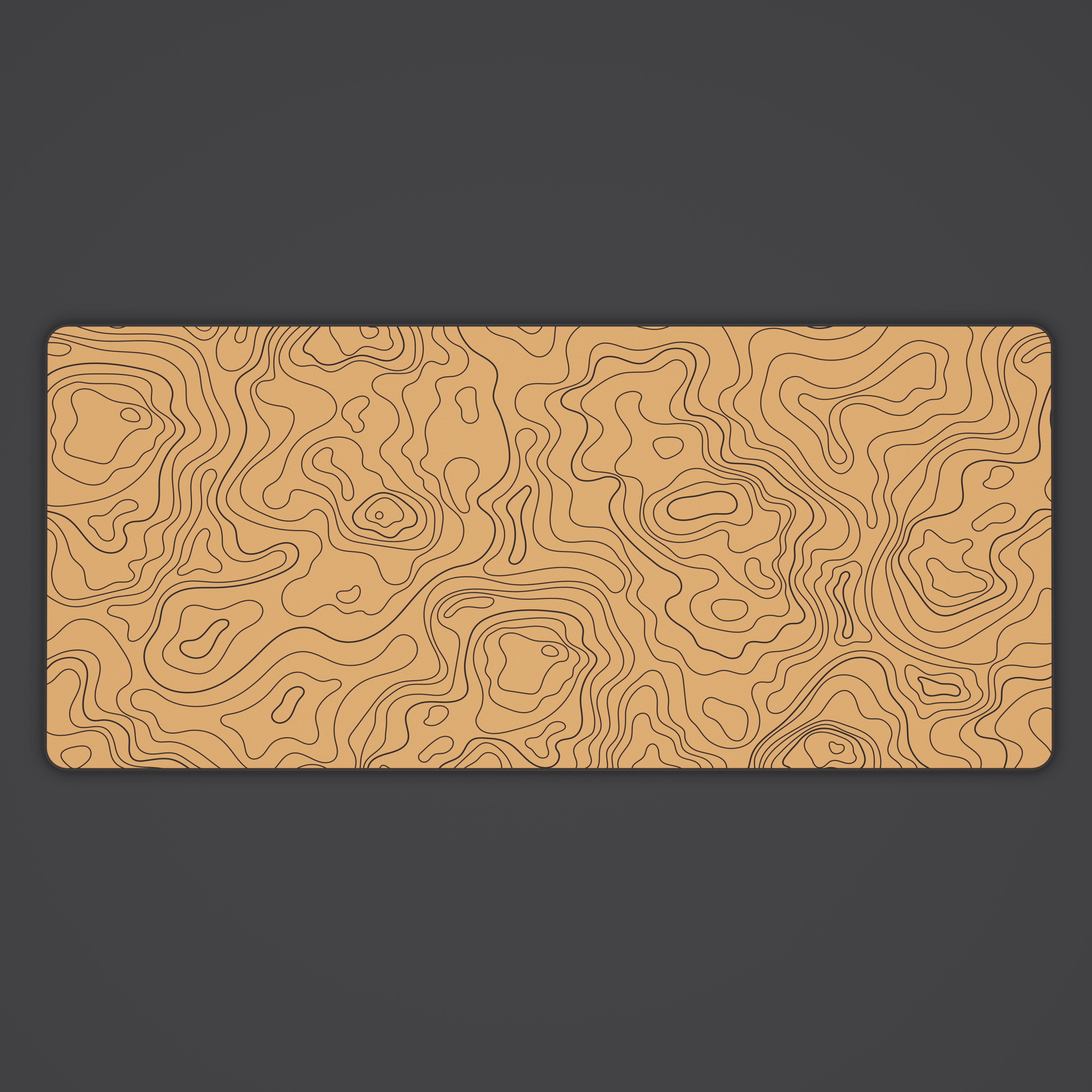 Tangerine Topo Desk Mat