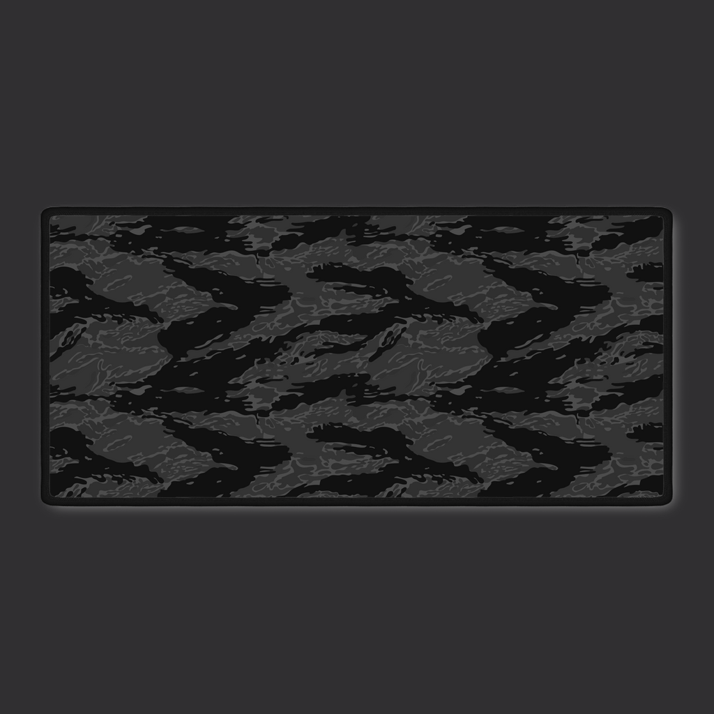 Stealth Tiger Stripe Desk Mat | Bold Tactical Aesthetics