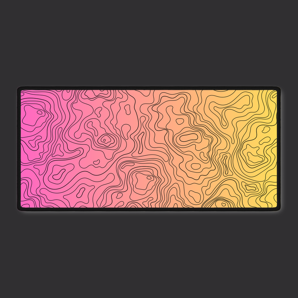 Fade Topographic Desk Mat | Elevate Your Workspace 