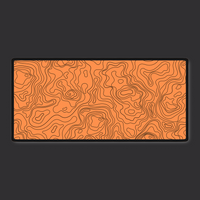 Tangerine Topographic Desk Mat | Vibrant & Ergonomic Design