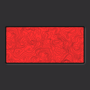 Red Topographic Desk Mat | Bold Elevation for Your Workspace