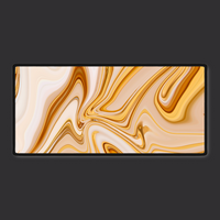 Gilded Liquid Desk Mat | Luxe Gold-Accent Office Accessory