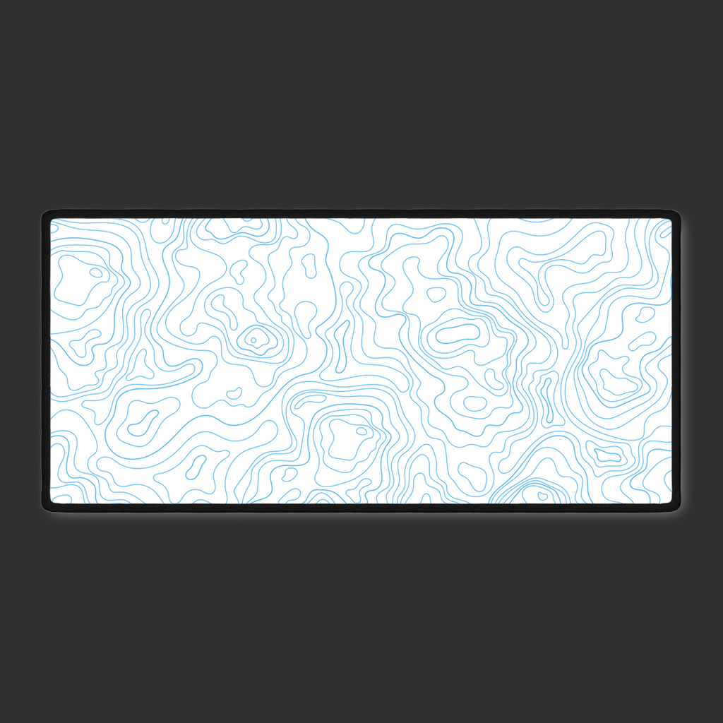 Whiteout Topographic Desk Mat