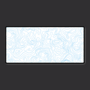 Whiteout Topographic Desk Mat - Crisp Design